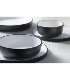 Schaal Cosmic 16 Cm 55 Cl Zwart Wit Porselein 2 Stuk(s) -Woninginrichting 037e78d7157f4d61a1f92cf5aedf8965