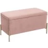 Leitmotiv Bank Snog XL - Velvet Roze, Goud Geverfde Poten - 90x45x45cm -Woninginrichting 05320f61224f49e78ee7be1736e1b263