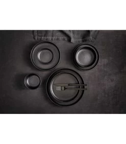 Serviesset Universe Porselein 6-persoons 24-delig Zwart -Woninginrichting 0636cebf87404a41b1880e35a874373a