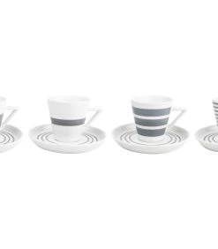 Beker 36cl Grijs Stripes - Set/4
