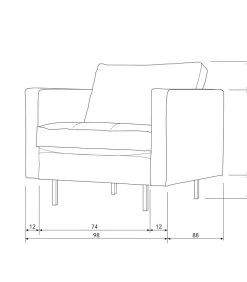 BePureHome Rodeo Classic Fauteuil - Recycle Leer - Army - 83x98x88 -Woninginrichting 0afe1b201c78430f8e97ebaa21af0d28