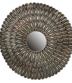 BePureHome Husk Spiegel - Metaal - Antique Brass - 83x83x4