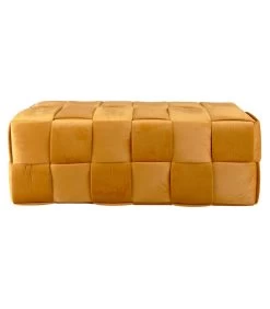 Leitmotiv Bank Weaved - Oker - 100x39x38cm -Woninginrichting 0b69685958c34006bdcb0142ed5f781b