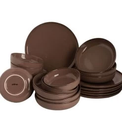 Palmer Serviesset Antigo Porselein 6-persoons 24-delig Bruin