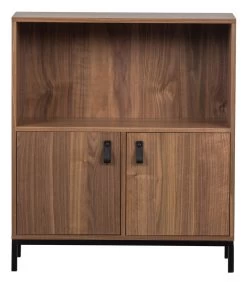 VTwonen Bookazine Low Boekenkast - Noten - 81x81x35