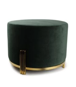 Poef 55xH40cm Velvet Groen Misa