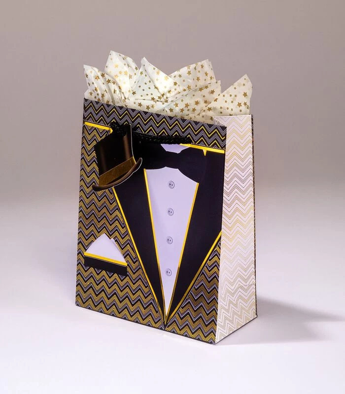 Geschenkentas SmokingL 14 X H 18 X P 6,5 Cm 3 Geschenkentas SmokingL 14 X H 18 X P 6,5 Cm