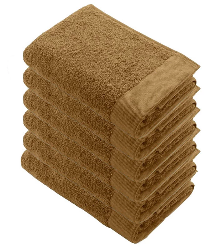 6x Remade Cotton Handdoeken 60x110 Cm Cognac 3 6x Remade Cotton Handdoeken 60x110 Cm Cognac