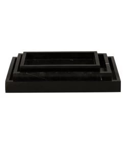 PRESENT TIME Dienblad Marble - Zwart - 24x14,5x3cm -Woninginrichting 15b54cf8aea64109ba359224d30a20d1