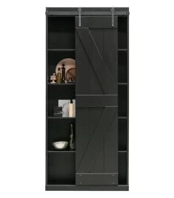 Exclusive Harris Schuifdeurkast - Grenen - Zwart - 221x100x39 -Woninginrichting 16a94474b79a4afda84d0220fc8ed108