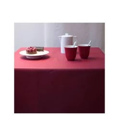 Effen Rood Gecoat Tafelkleed