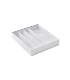 Yamazaki Extendable Diagonal Cutlery Tray - Tower - White