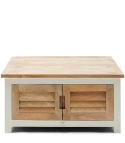 Salontafel Mangohout - Pacifica Table - 90x90 Cm - Wit