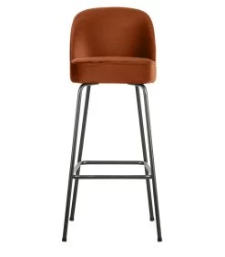BePureHome Vogue Barstoel - Fluweel - Roest - 103x50x55