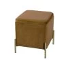 Leitmotiv Poef Snog - Cognac Bruin/Goud - 45x45x47cm -Woninginrichting 1a74ede35ea54e9cbe8bef7b68f56d5f