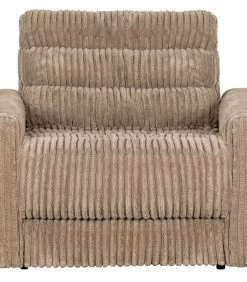 BePureHome Date Fauteuil - Grove Ribstof - Travertin - 78x103x99