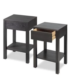 2 X Nachtkastje TOMMY In Berkenhout