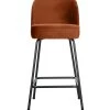 BePureHome Barstoel Vogue - Fluweel - Roest - 89x50x55 -Woninginrichting 1fe3d319563a4fa2853979af5be6659a