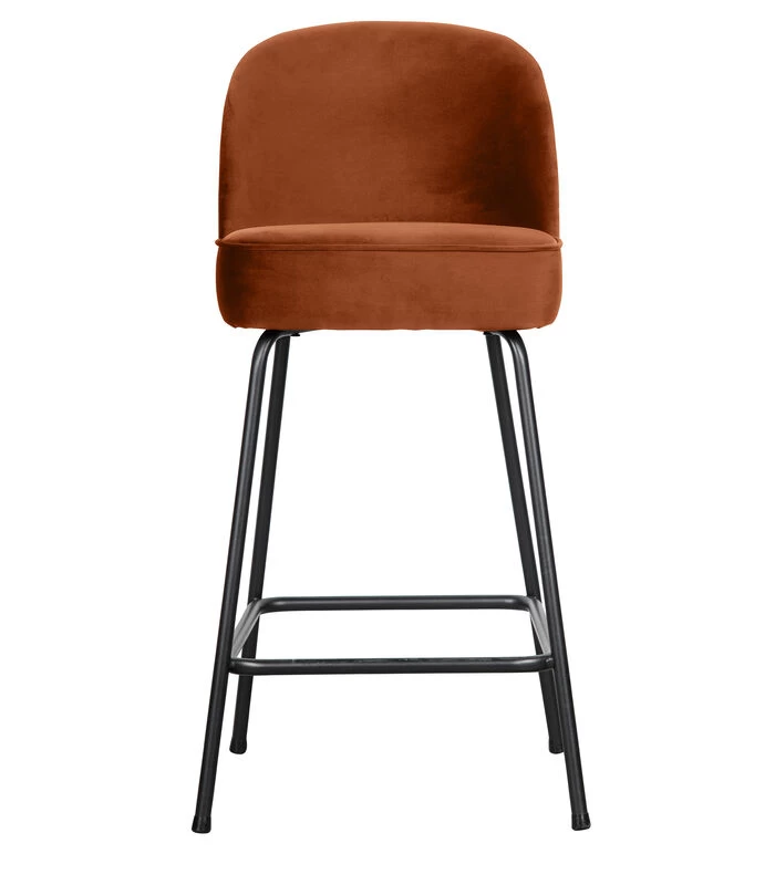 BePureHome Barstoel Vogue - Fluweel - Roest - 89x50x55 3 BePureHome Barstoel Vogue - Fluweel - Roest - 89x50x55