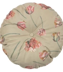 BePureHome Vogue Kussen Rond - Velvet - Rococo Agave - 45x45
