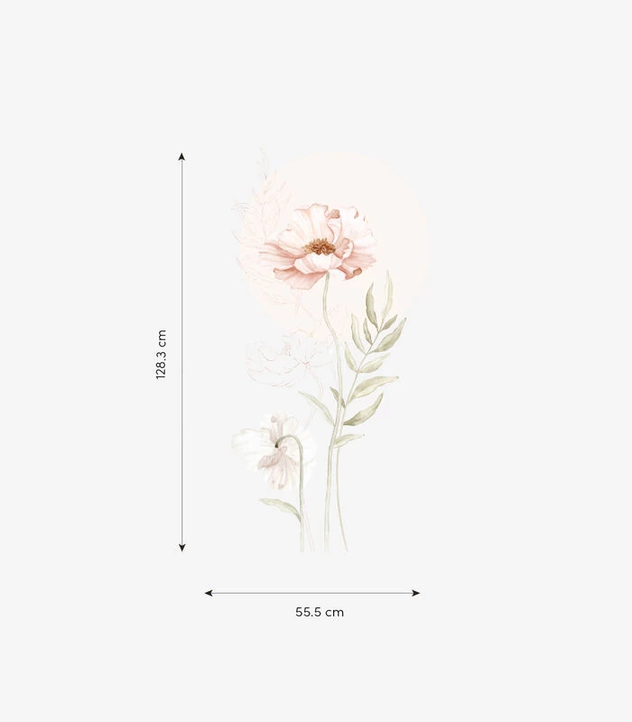 POPPIES Muursticker Kinderkamer - De Klaproos 64x130 Cm 6 POPPIES Muursticker Kinderkamer - De Klaproos 64x130 Cm - Afbeelding 4