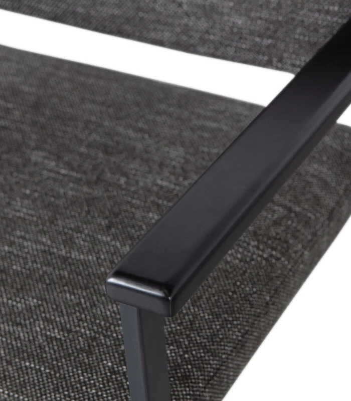 WOOOD Eetkamerstoel Gust - Polyester - Donkergrijs - Set Van 2 7 WOOOD Eetkamerstoel Gust - Polyester - Donkergrijs - Set Van 2 - Afbeelding 5