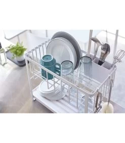 Yamazaki Dish Drainer Rack 2 Levels - Tower - White -Woninginrichting 24ed5d4ca44e44c69f9d427fbebd60ad