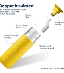 Dopper Geïsoleerde Thermosfles Insulated Lemon Crush 350ml -Woninginrichting 269679a337eb4af78c2b133febd82619