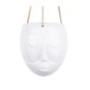 PRESENT TIME Hangende Plantenpot Mask - Glazuur Wit - 16,5x13,6x17,9cm -Woninginrichting 27a7196de5ec4510acceccefc3a1b913