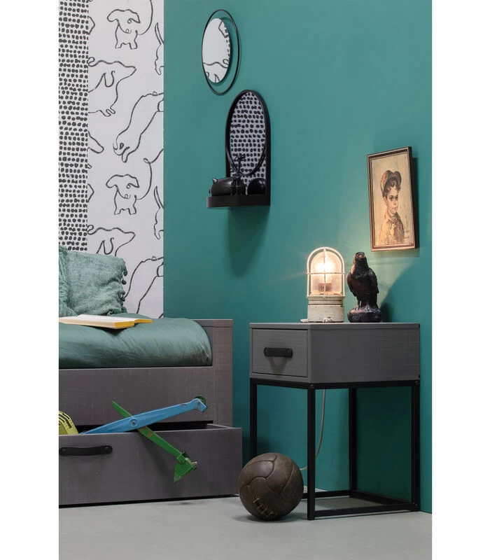 WOOOD Morris Nachtkast - Grenen - Leem - 52x35x35 4 WOOOD Morris Nachtkast - Grenen - Leem - 52x35x35 - Afbeelding 2