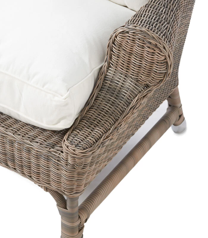 Tuinstoel Met Kussen - Nicolas Outdoor Wing Chair - Bruin 4 Tuinstoel Met Kussen - Nicolas Outdoor Wing Chair - Bruin - Afbeelding 2