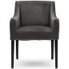 Eetkamerstoel Met Armleuning, Zwarte Poten - Savile Row Dining Armchair - Berkshire - Elephant Grijs - 1 Stuk -Woninginrichting 2c1ac80c74e54456a2bede49befdbfa1