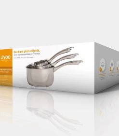 LIVOO Set Van 3 Pannen -Woninginrichting 2c2a295889c24302a6f38d678a7664af