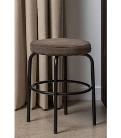 Exclusive Tris Kruk - Leer - Zwart/ Bruin - 45x38x38 -Woninginrichting 2c877acc8e8c4f12987573dffda54209