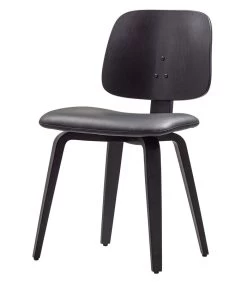 VTwonen Classic Eetkamerstoel - Hout - Zwart - 81x48x50