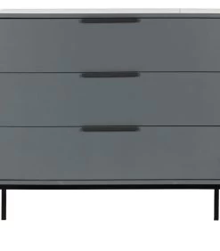 WOOOD Adam Ladekast - Grenen - Staal Grijs - 93x94x52