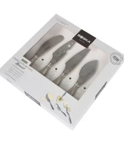 Kaasmessenset Mini Monaco+ - 4 Mesjes Voor Elke Kaas - Zilver -Woninginrichting 33abb6391e5949769350258a5d542a26