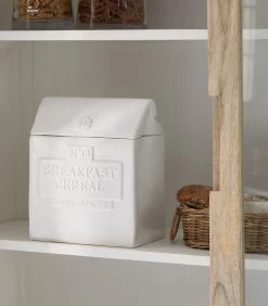 Voorraadpot Deksel, Vershoudpot Corn Flakes - Breakfast Cereal - Wit -Woninginrichting 349bfc5287294d13aaa2cac9988db13e