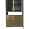 BePureHome Pack Vitrinekast - Metaal - Antique Brass- 190x110x38 -Woninginrichting 34f170168eb9429691a14dddc776a8e5