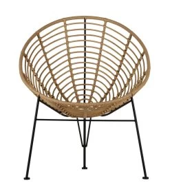 WOOOD Loungestoel Buiten Jane - PE/Metaal - Naturel - 88x72x81 -Woninginrichting 351628dddc9b474088a0095b1ef3de1c