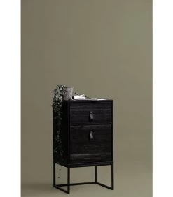 WOOOD Zola Nachtkastje Incl. Lade En Deur - Grenen - Zwart - 74x40x35 -Woninginrichting 378c24d3832b41289ab1ad1dbf38bdab