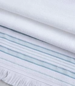 Handdoek Derin 30x50 Cm Wit/Lichtblauw -Woninginrichting 37919339fa184845bf09da64b2e3b72b