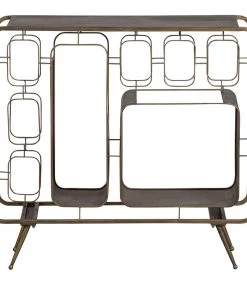 BePureHome Capo Wijnkastje - Metaal - Antique Brass - 80,5x87x33