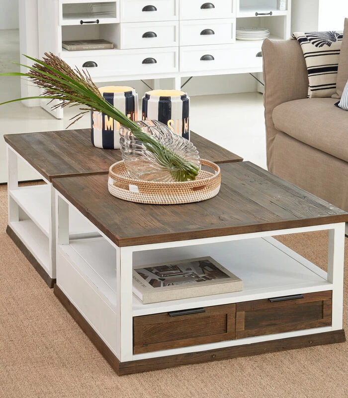 Salontafel Hout - Metropolitan Table - 80x80 Cm - Wit 4 Salontafel Hout - Metropolitan Table - 80x80 Cm - Wit - Afbeelding 2