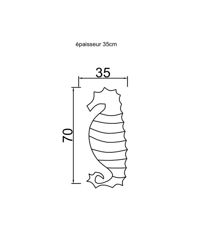 Buitenkussen Zeepaardjevorm 6 Buitenkussen Zeepaardjevorm - Afbeelding 4