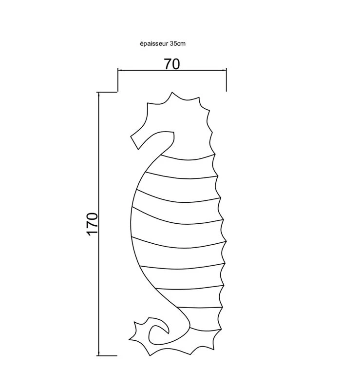 Drijvende XL-buitenpoef Zeepaardjevorm 6 Drijvende XL-buitenpoef Zeepaardjevorm - Afbeelding 4