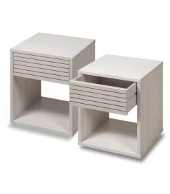Woninginrichting 47 2 X Nachtkastje EMMA In Berkenhout
