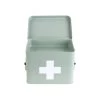 PRESENT TIME Medicijnkist - Medium - Metaal Mat Grijs/Groen - 21,5x15,5x16cm -Woninginrichting 3e93e7db56f64807b67d3516946a7ec9