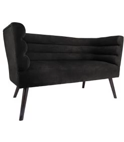 Leitmotiv Bank Explicit - Suede Look Zwart - 128x71x74cm -Woninginrichting 4118e89aacee405899fac0aede8f3065