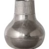 BePureHome Metal Vaas L - Metaal - Zilver - 36x30x30